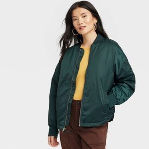 A New Day 
Mountain Spruce 
Dark green
Satin Bomber Jacket 
XL
NWT